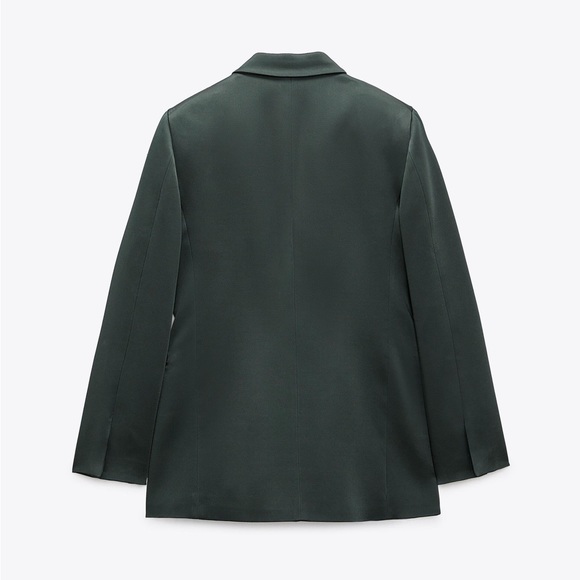 ZARA Emerald Green Satin Matching Coord Suit - Picture 6 of 16